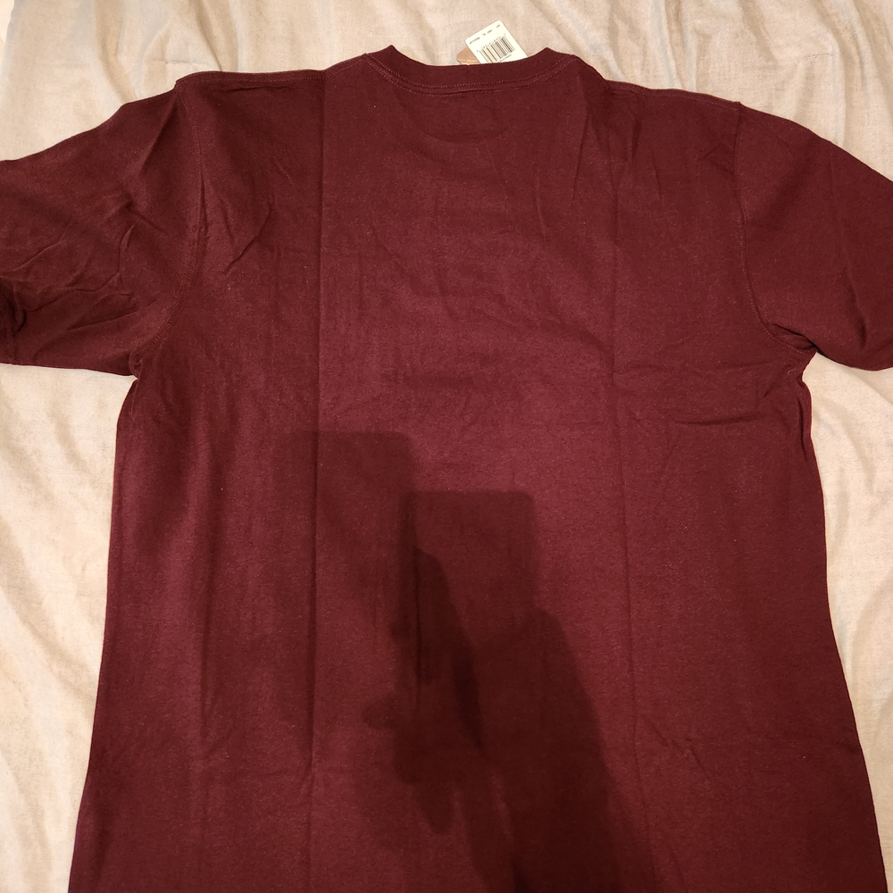 Carhartt Men's Maroon Pocket T-Shirt - Picture 4 of 9
